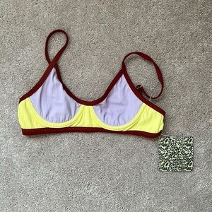 NWT Fletch By Jojo Fletcher Lola Color Block Bikini Top Size XS